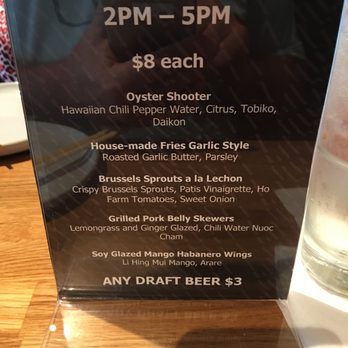 Mahi’ai Table - Lower priced specials served mid-afternoon. - Cocktail Bars Near Me - Kapolei, Hawaii