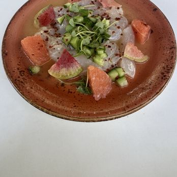 Glass & Vine - Snapper Crudo - New American Near Me - Miami, Florida Glass & Vine - Snapper Crudo - New American Near Me - Miami, Florida