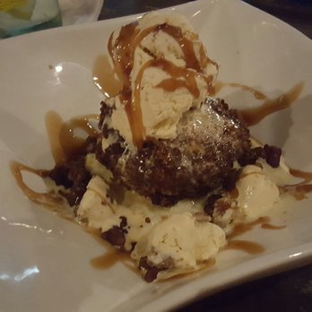Oasis Texas Brewing - Pretzel Bread Pudding with Bourbon Sauce - Breweries Near Me - Austin, Texas
