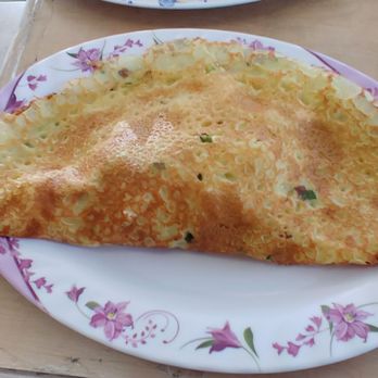 Pho Vietnam - Crepes filled with bean sprouts, shrimp and pork. I ate mine with a bit of Sriracha. - Vietnamese Near Me - Anchorage, Alaska