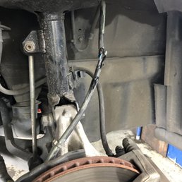 ABC cable which was rubbing against the wheel due to an incorrect install of front shocks by a friend ABC cable which was rubbing against the wheel due to an incorrect install of front shocks by a friend 