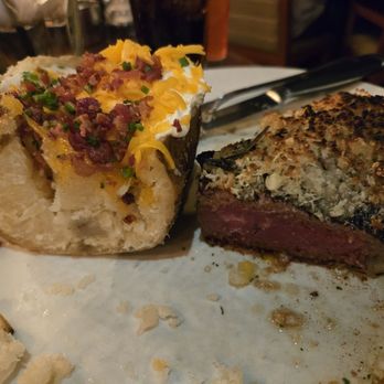 J. Alexander's - Side views of steak and baked potato. - Steakhouses Near Me - Chattanooga, Tennessee J. Alexander's - Side views of steak and baked potato. - Steakhouses Near Me - Chattanooga, Tennessee