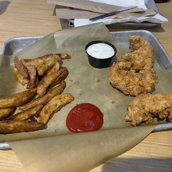 Buffalo Wild Wings - Hand breaded chicken tenders with potato wedges - Chicken Wings Near Me - Janesville, Wisconsin