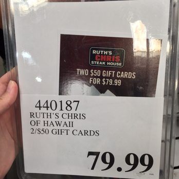 Costco - Ruth's Chris gift cards are back for the holidays! - Wholesale Stores Near Me - Honolulu, Hawaii Costco - Ruth's Chris gift cards are back for the holidays! - Wholesale Stores Near Me - Honolulu, Hawaii