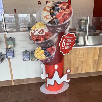 Smoothie King - a display of smoothies with a variety of toppings - Juice Bars & Smoothies Near Me - Landover, Maryland