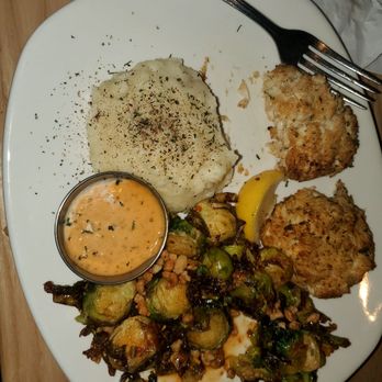 Bonefish Grill - MARYLAND Crabcakes, Kong Pow Brussel Sprouts,  Garlic Mashed Potatoes - Seafood Near Me - Orland Park, Illinois