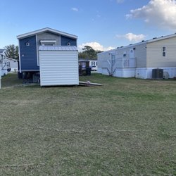 Sunrise Mobile Home Park - Our lot before we had the mobile home skirted !