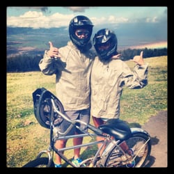 Maui Easy Riders - Posing in front of the rainbow!