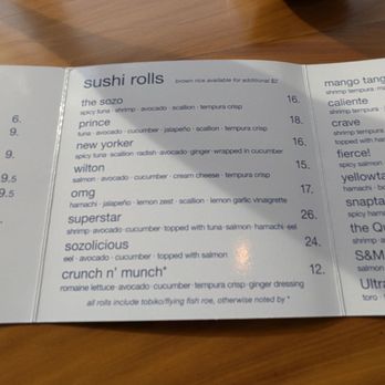 Sozo Sushi Bar - Menu options - Sushi Bars Near Me - Wilton Manors, Florida Sozo Sushi Bar - Menu options - Sushi Bars Near Me - Wilton Manors, Florida