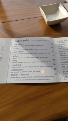 Menu photo 1 Sozo Sushi Bar Wilton Manors, FL Menu photo 1 Sozo Sushi Bar Wilton Manors, FL