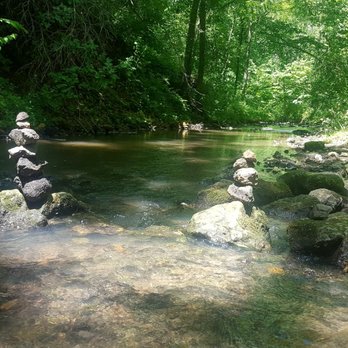 Scott County Park - Random cairns in the creek. - Parks Near Me - Eldridge, Iowa