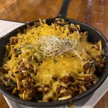 Cafe Nola - Vegan hash (quinoa & potato hash, vegan sausage, vegan cheddar cheese) - Coffee & Tea Near Me - Frederick, Maryland