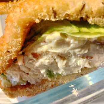 Laura’s Cafe & Bakery - Chicken with nutty mayo spread and lettuce on toasted rye - Bakeries Near Me - La Habra, California