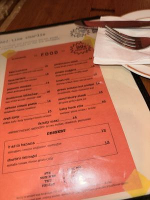 Menu photo 3 C as in Charlie New York, NY