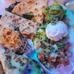 Maria Mezcal Grill and Cantina - Spinach and mushroom quesadilla