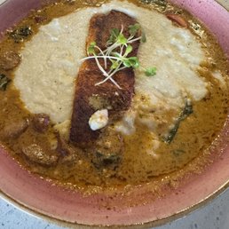 Salmon and grits