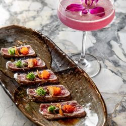 Oceans New York - Beef Tataki | Black garlic ponzu, ginger. ​