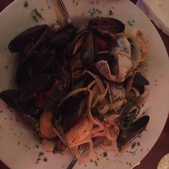 Sol Grill - Newport linguini (i think it was called) was full from bread/sangria/soup/meatballs.. took half home - New American Near Me - Newport Beach, California