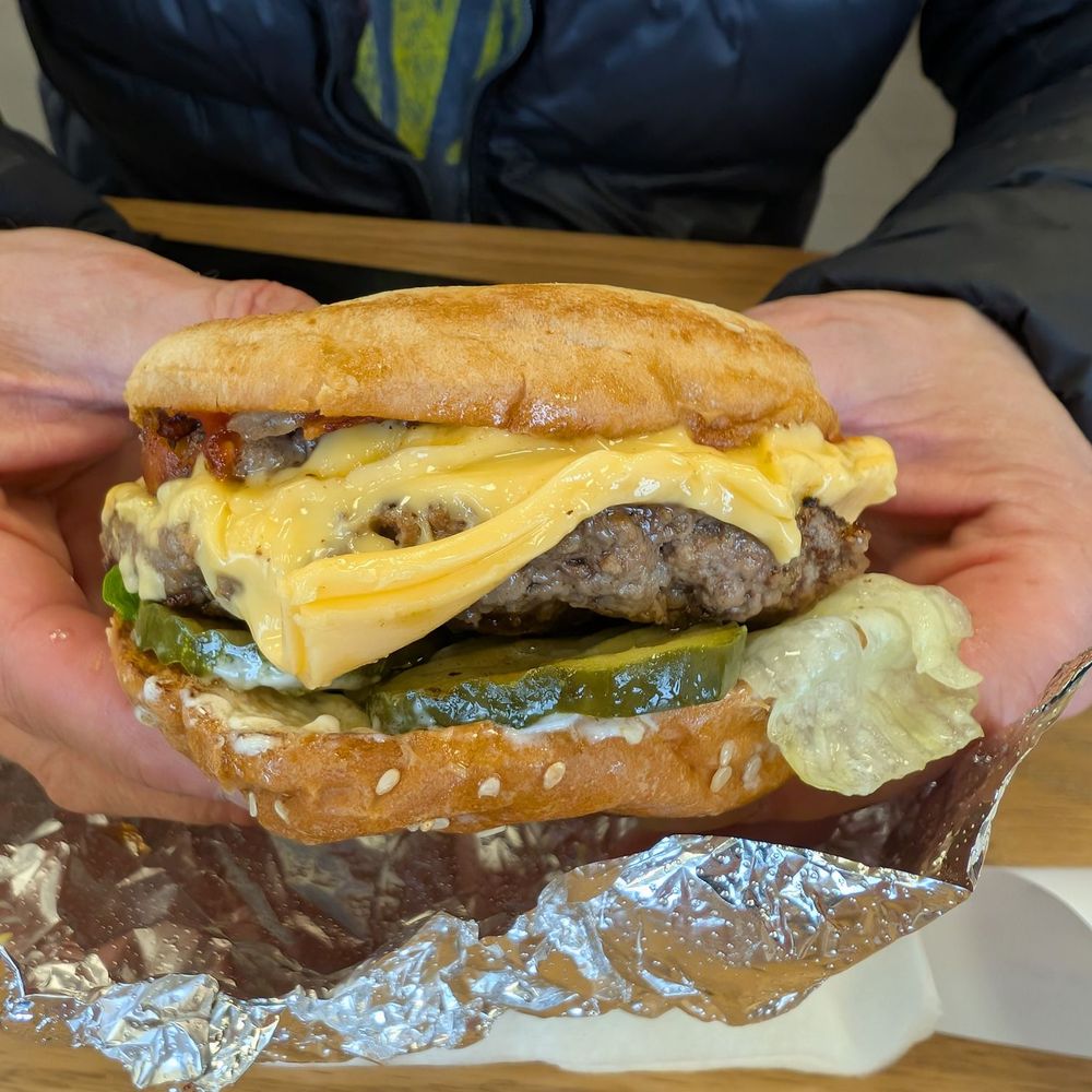Five Guys - Regular burger - Burgers Near Me - Langley, British Columbia Five Guys - Regular burger - Burgers Near Me - Langley, British Columbia