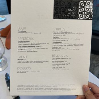 The Heritage Restaurant - The Heritage Restaurant lunch menu, winter 2024 - New American Near Me - Grand Rapids, Michigan The Heritage Restaurant - The Heritage Restaurant lunch menu, winter 2024 - New American Near Me - Grand Rapids, Michigan