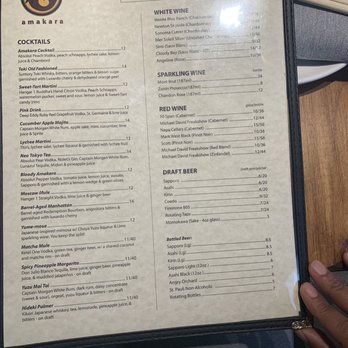 Amakara - Menu - Sushi Bars Near Me - Dublin, California Amakara - Menu - Sushi Bars Near Me - Dublin, California