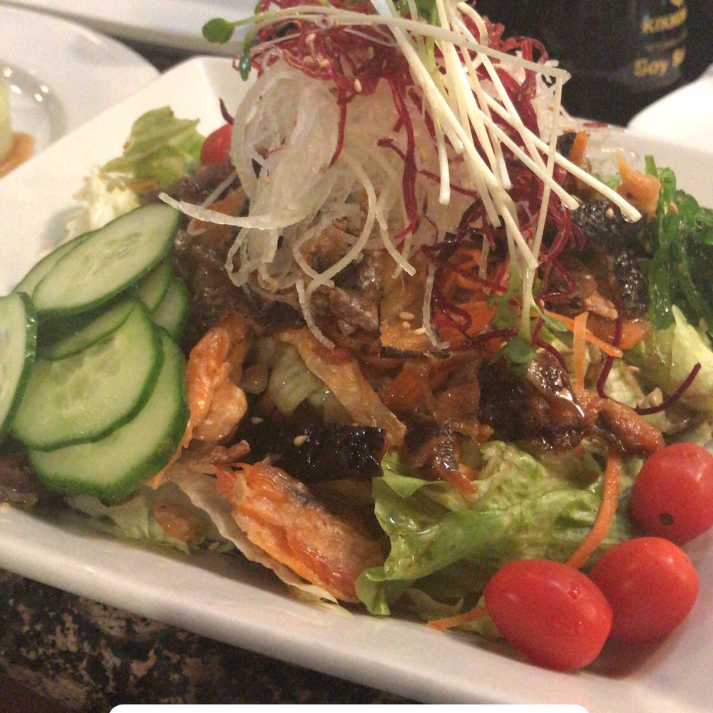 Sakura Ojai - Salmon skin salad - Korean Near Me - Ojai, California