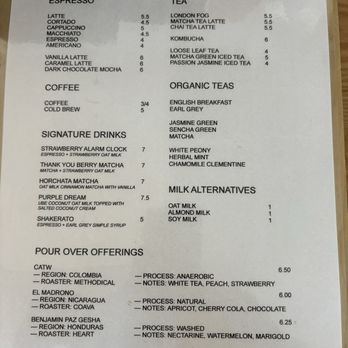 KIT Coffee - Menu 1/2024 - Coffee & Tea Near Me - Newport Beach, California