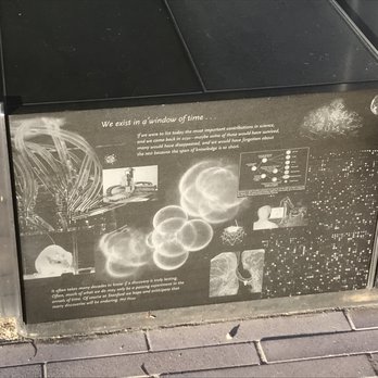 Discovery Walk - Etchings on the benches - Local Flavor Near Me - Stanford, California