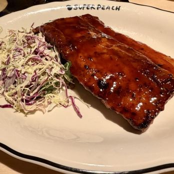 Super Peach - Baby back pork ribs - Cocktail Bars Near Me - Los Angeles, California Super Peach - Baby back pork ribs - Cocktail Bars Near Me - Los Angeles, California