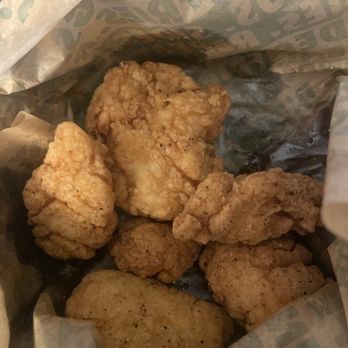 Wingstop - This is supposed to be boneless lemon pepper, but it looks quite plain boneless - Chicken Wings Near Me - Baltimore, Maryland Wingstop - This is supposed to be boneless lemon pepper, but it looks quite plain boneless - Chicken Wings Near Me - Baltimore, Maryland