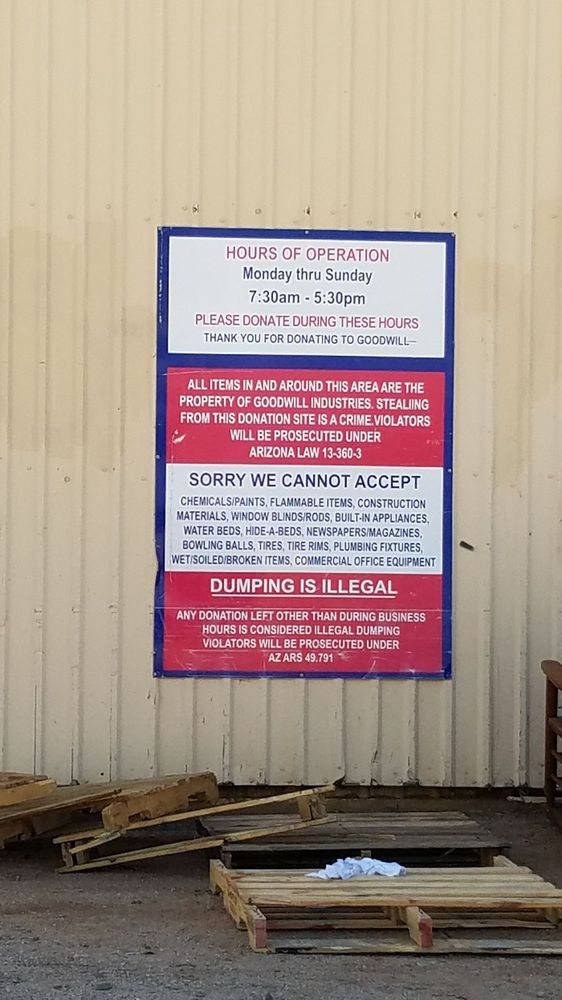 GOODWILL DONATION CENTER Updated October 2024 7650 E Valencia Rd