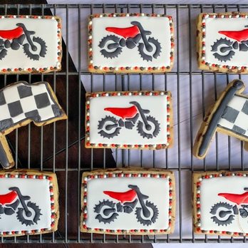 SunFlour Cookie - Chocolate Chip Dirt Bike cookies for a 5 year old' birthday party! - Bakeries Near Me SunFlour Cookie - Chocolate Chip Dirt Bike cookies for a 5 year old' birthday party! - Bakeries Near Me