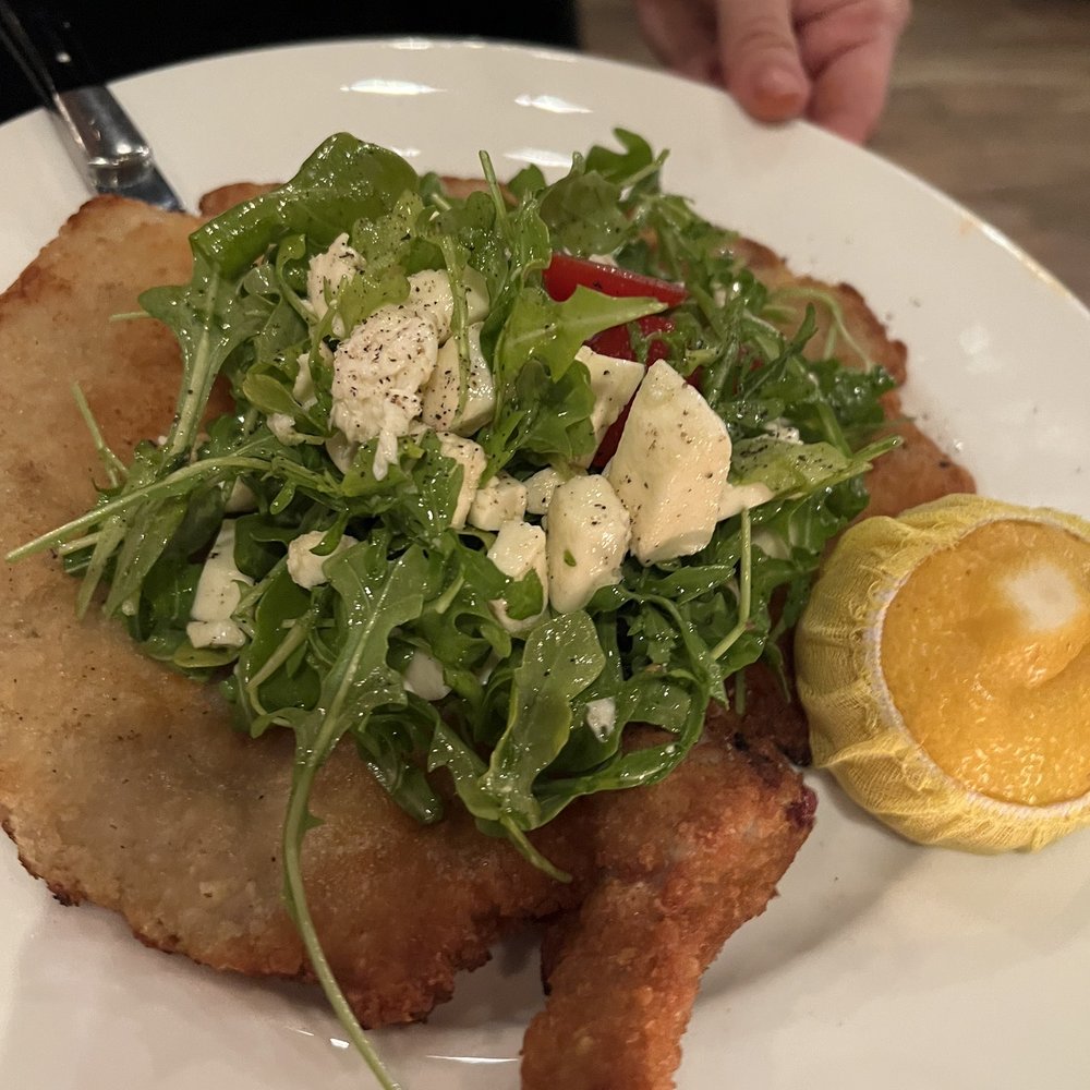 Albert's Hohokus - Panko Crusted Pork Chop Caprese - New American Near Me - Ho Ho Kus, New Jersey Albert's Hohokus - Panko Crusted Pork Chop Caprese - New American Near Me - Ho Ho Kus, New Jersey