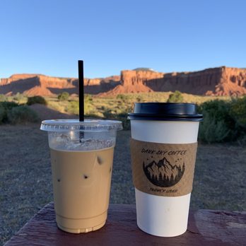Dark Sky Coffee - Iced white mocha and vanilla latte - Coffee & Tea Near Me - Torrey, Utah