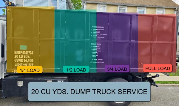Half-Load Truck - 20 Cubic Yard Truck
$675
Surcharges will apply for large bulk items
Prices does not include tax and dumping fee is included Half-Load Truck - 20 Cubic Yard Truck
$675
Surcharges will apply for large bulk items
Prices does not include tax and dumping fee is included