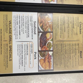 Village Grill - Menu - Diners Near Me - Tehachapi, California
