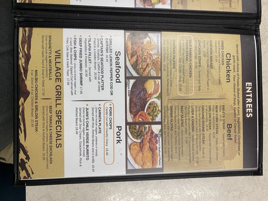 Menu photo 1 Village Grill Tehachapi, CA