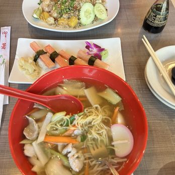 Kin Thai & Sushi - Spicy Miso Ramen Soup ( no spice) Crab Meat Nigiri, Pineapple Fried Rice - Japanese Near Me - San Antonio, Texas Kin Thai & Sushi - Spicy Miso Ramen Soup ( no spice) Crab Meat Nigiri, Pineapple Fried Rice - Japanese Near Me - San Antonio, Texas