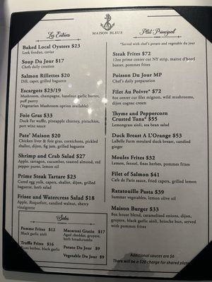 Menu photo 1 Maison Bleue Cape May, NJ Menu photo 1 Maison Bleue Cape May, NJ