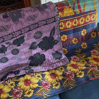 Ten Thousand Villages - The sari throw--the purple is the back side - Home Decor Near Me - Burlington, Vermont Ten Thousand Villages - The sari throw--the purple is the back side - Home Decor Near Me - Burlington, Vermont