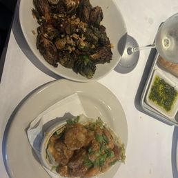 New Kung Pao Brussels Sprouts & Bang Bang Shrimp