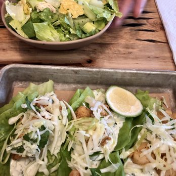 Bartaco - Rock shrimp on Bibb and the chopped salad with chicken - Tacos Near Me - Raleigh, North Carolina