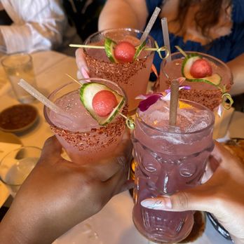 Palenque Kitchen - El diablo and sandía pepino margaritas are a must!! - Cocktail Bars Near Me - Costa Mesa, California