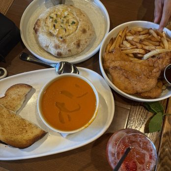 The Outpost - Grilled Cheese + Tomato Soup, Baked Bri - Pubs Near Me - Lake Louise, Alberta