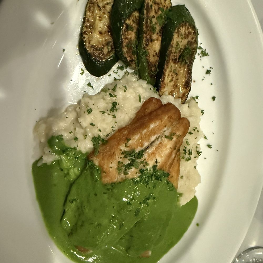 Branzino with risotto