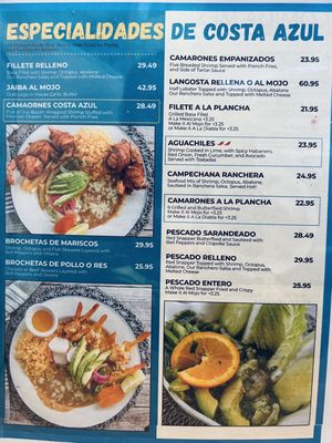 Menu photo 8 Costa Azul Burbank, CA Menu photo 8 Costa Azul Burbank, CA