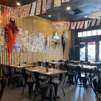 Maguro - Front of the restaurant with more tables in the back - Sushi Bars Near Me - Brookline, Massachusetts