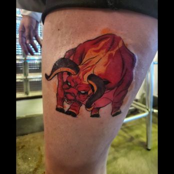 Generation8Tattoo - The red bull from the 1982 movie, the Last Unicorn by a guest artist from France @Alexflexmachinegun In love with my tattoos - Tattoo Near Me - Los Angeles, California Generation8Tattoo - The red bull from the 1982 movie, the Last Unicorn by a guest artist from France @Alexflexmachinegun In love with my tattoos - Tattoo Near Me - Los Angeles, California