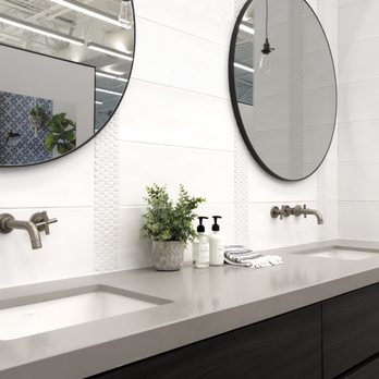 Bedrosians Tile & Stone - two sinks in a bathroom - Flooring Near Me - Morrow, Georgia