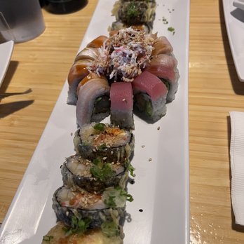 Hinoki Sushi - Mountain roll in the middle and King Kong on the outer - Sushi Bars Near Me - Reno, Nevada Hinoki Sushi - Mountain roll in the middle and King Kong on the outer - Sushi Bars Near Me - Reno, Nevada